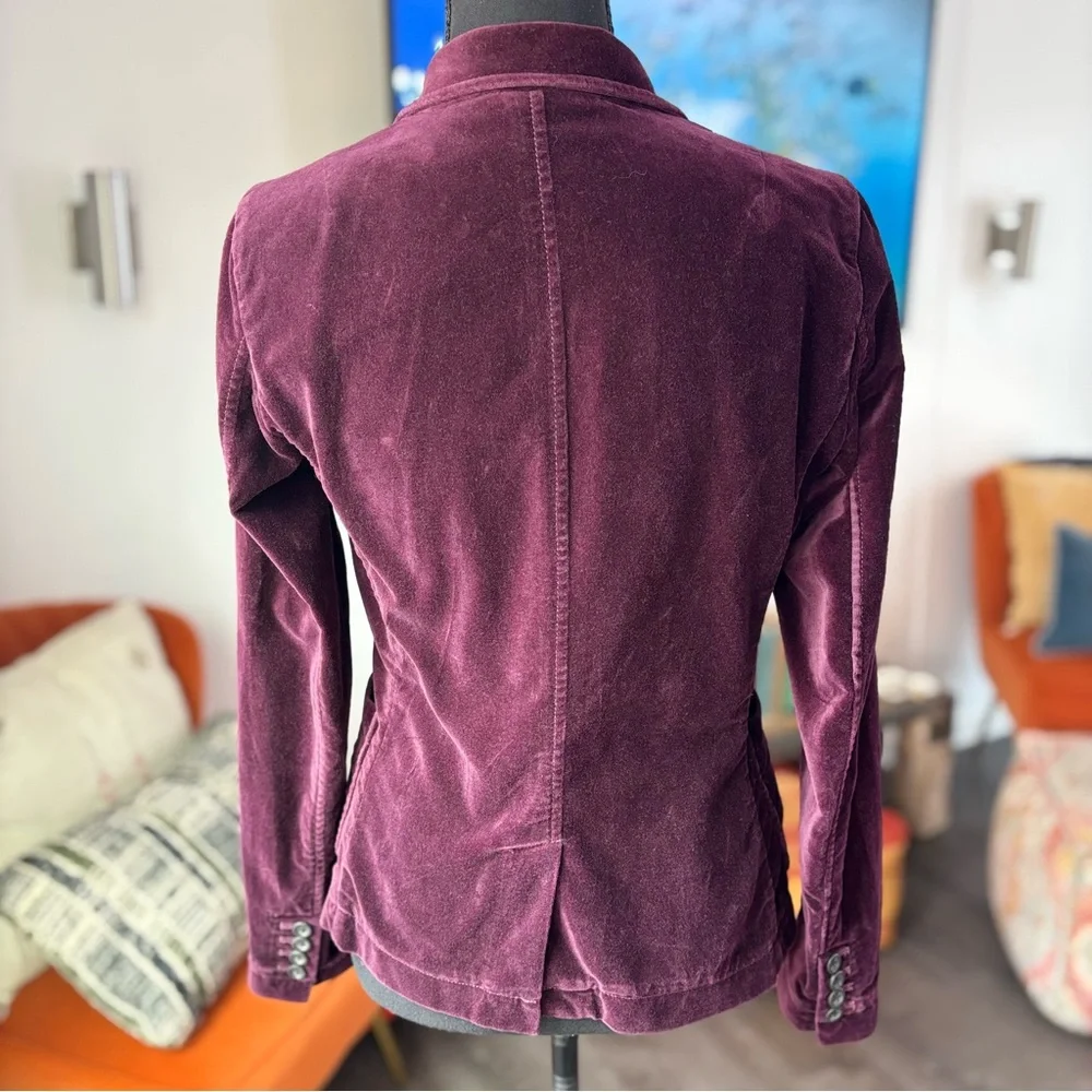 J. Crew Blazer Purple Plum Velvet XS